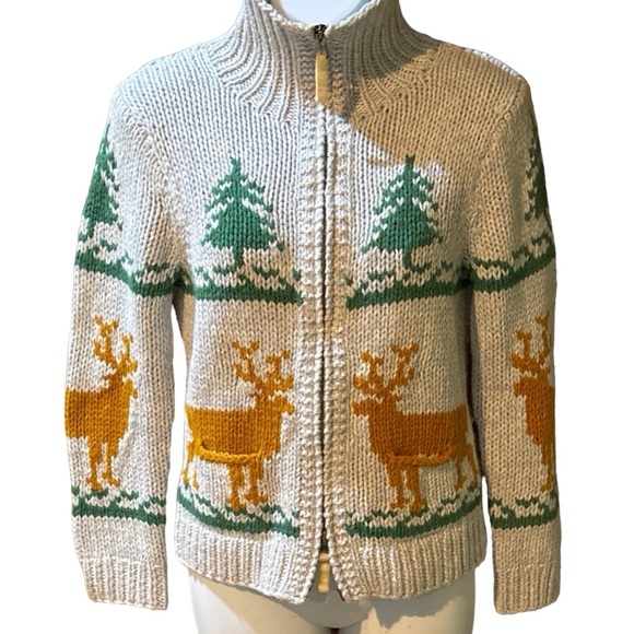 Vintage American Eagle Outfitters Zip Up Alpaca Blend Cardigan - Picture 2 of 16